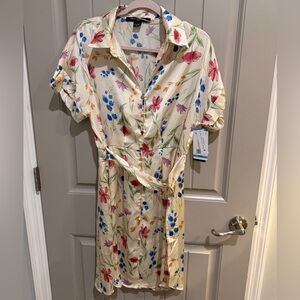 French Connection Floral button front dress Large